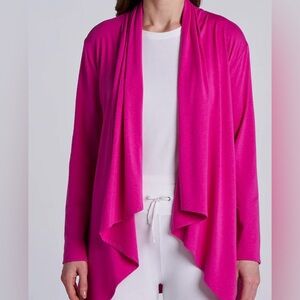 REPEAT Cottom Cashmere Open Cardigan|Waterfall Hem|Shawl Neck size 44 (M/L)